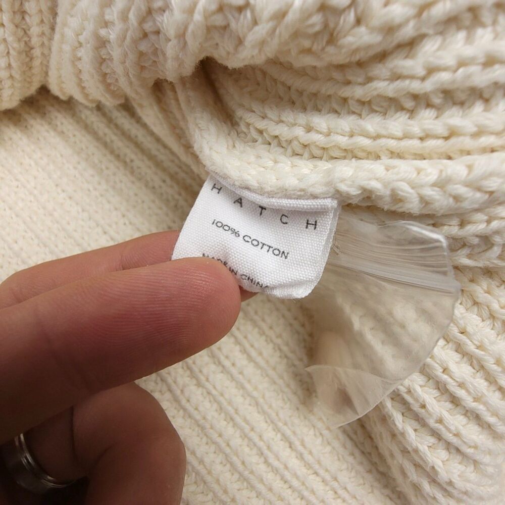 NEW Hatch Cotton Marlow Cardigan Button Down Knit Fisherman Sweater Maternity XL - Picture 6 of 6